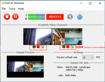 WhatsApp video recorder